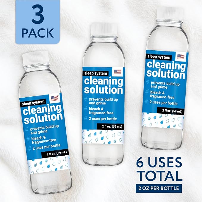 IMPRESA Sleep System Cleaning Solution Compatible with ChiliPad, OOLER & Dock Pro & Bed Cooling System Cleaner - 3-Pack, 2 Fl Oz - Unscented No-Mess Cleaning Supplies - Sleep Machine Cleaner