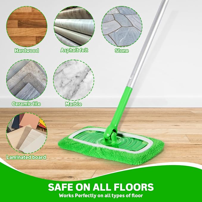 AmaVins 8Pk Reusable Microfiber Mop Pads for Swiffer Sweeper