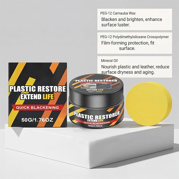 Lasting Polish 50G Restores Shines to Vehicle Dashboards Seat and Trim Prevents Cracking and Discoloration Auto Interior Recover