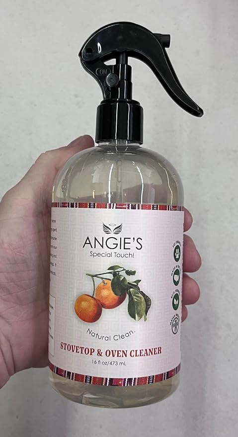 Angie's Special Touch Natural Clean Stovetop & Oven Cleaner, 100% Natural, No Harsh Chemicals, 16 fl oz