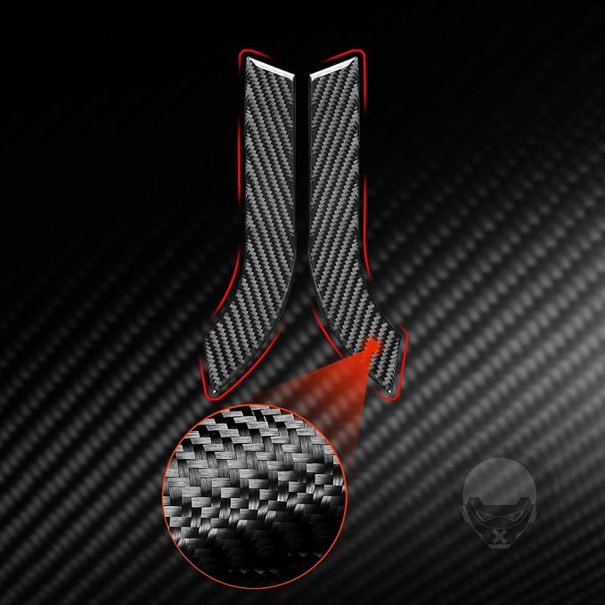 Real Carbon Fiber Trim for Honda Accord Accessories | for 2003 2004 2005 2006 2007，Central Console Panel Side Cover，Thick Overlay Sticker Decal