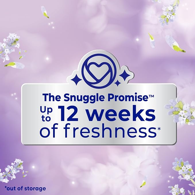 Snuggle In Wash Scent Booster, Lavender Breeze, 21oz, 4-Pack | Fragrance enhancer for clothes, bedding and activewear, HE safe, Bead form, Works in all machines and water temperatures