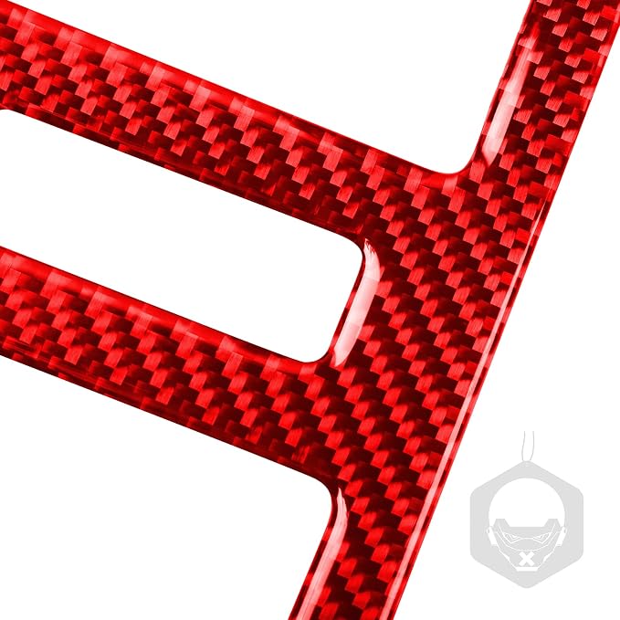 Car Decals Center Control Armrest Kit Panel Red Real Carbon Fiber Trim Stickers Compatible with Scion FR-S 2013 2014 2015 2016 / Toyota 86 2017 2018 2019 2020 Interior Accessories Type-A