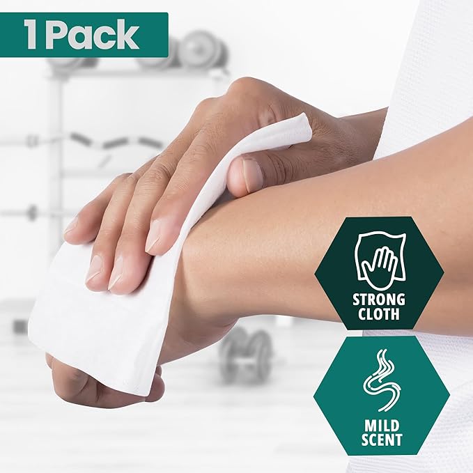 MED PRIDE XL Premoistened Adult Washcloths 8x12 in,Sensitive Skin,80 Count