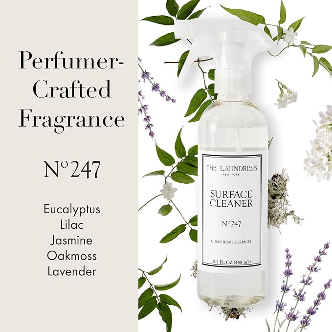 The Laundress Surface Cleaner, No. 247 Scented; Safe for Granite, Marble, Porcelain, & Wood; Bio-Based Ingredients; 15.5 Fl OZ, (Pack of 2)