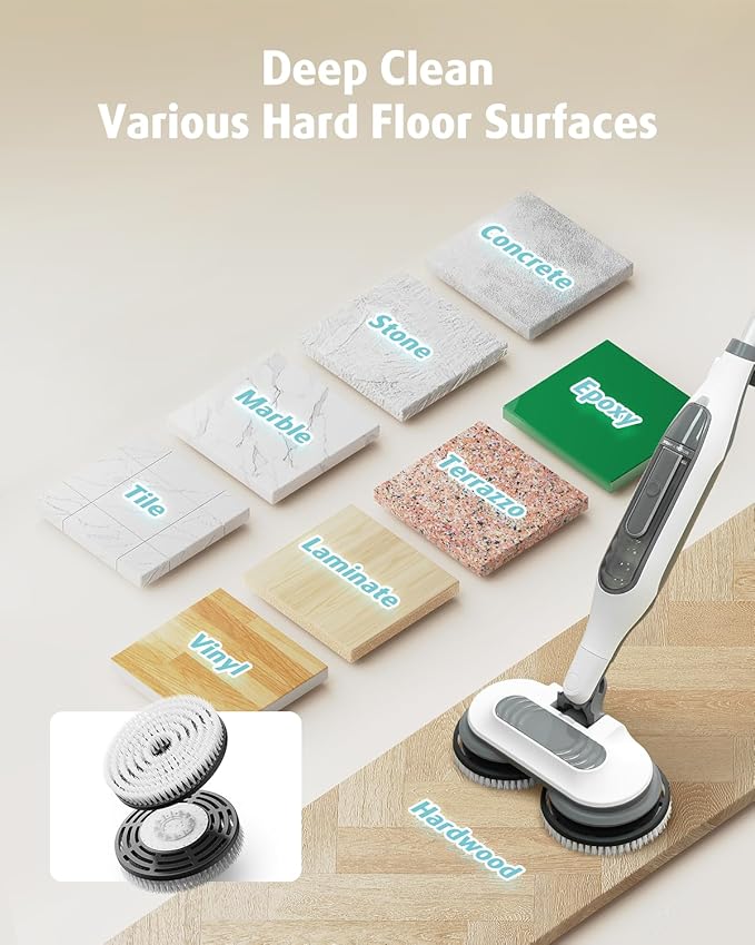 AIR U+ 2 Pack Upgraded Steam Mop Brush Pads for Shark Steam & Scrub Mop | Powerful Scrubbing Steam Mop Brush Heads for Hard Sealed Floor, for Shark S8201 S8001 S7001 S7201 S7000 S7005 S7020 Steam Mop