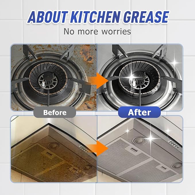 Kitchen Heavy Oil Cleaner Spray,100ML All Purpose Kitchens Heavy Oil Cleaning Agent, Grease Remover, , Multipurpose Kitchen Cleaner Spray for Countertops,stovetop , Ovens and Appliances (100ML-3PC)
