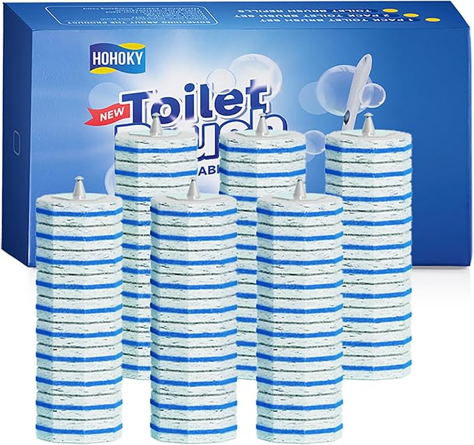 60pc Refills Disposable Toilet mats Brush Cleaning System, Toilet Cleaning Brush, 60 Replacement Brush Heads, No Handle or Base，Toliet Refills,Toilet Bowl Clean Refill Pads,Toilet Scrubber Refill