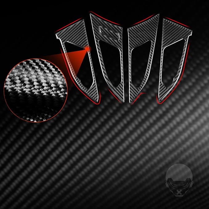 Real Carbon Fiber Trim for Cadillac CTS Accessories | for 2008 2009 2010 2011 2012 2013 Door Handle Decoration Panel Sticker Interior Thick Overlay Decal