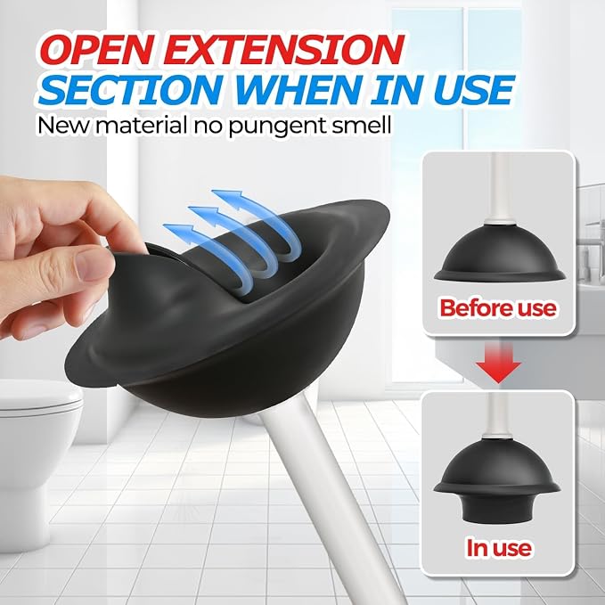 FORASTO Toilet Plunger with Holder,Plungers for Bathroom with Holder,Heavy Duty Plunger with Cover,Bathroom Decor，Bathroom Accessories，Toilet Bowl Cleaners,Cream Gray | Plungers for Bathroom, Toilet Bowl Cleaners, Apartment Must Haves, Bathroom Decor A...
