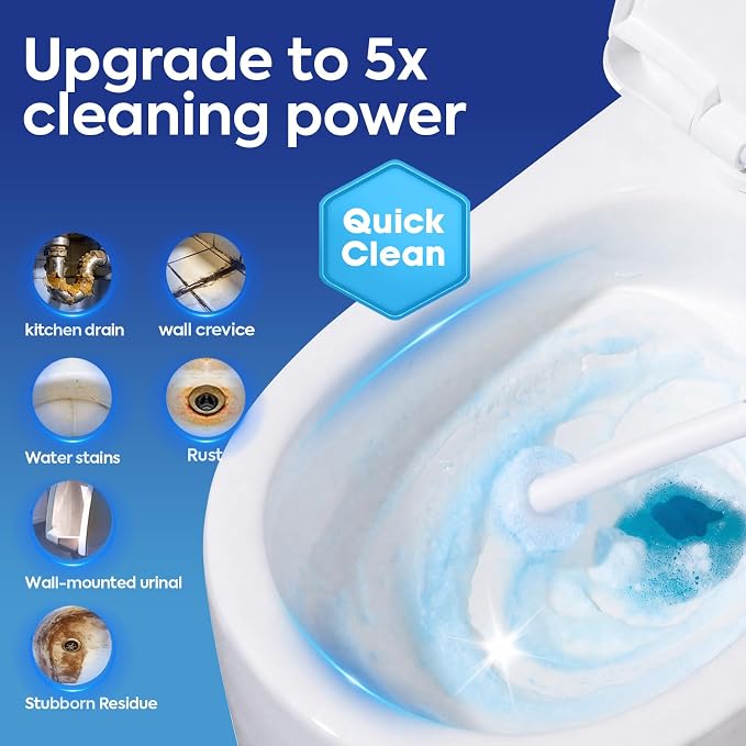 50 Pcs Disposable Toilet Cleaner Refill Pads, Universal Toilet Bowl Brush Replacement Heads, Durable Deep Cleaning Refills, Fresh Scent Bathroom Cleaning Supplies