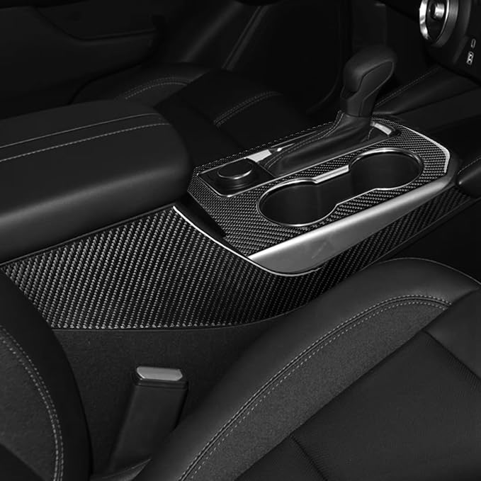 Center Console Gear Shift Stickers Fit for Chevrolet Blazer 2019-2025 | for L/LT/RS/Premier | Real Carbon Fiber | Center Console Set Gear Shift | Thick Overlay | Self-adhesive