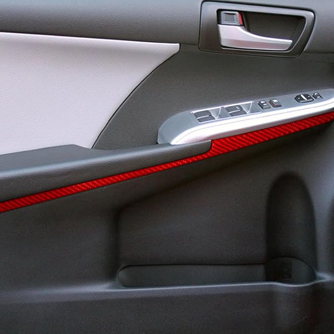 Real Carbon Fiber Trim for Toyota Camry Accessories | for 2012 2013 2014 Armrest Box Decoration Panel Interior Thick Overlay Decal