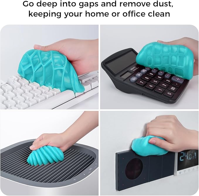 ColorCoral car Cleaning Gel Keyboard Cleaner car Interior Cleaner Kit Blue | 2-Pack Cleaning Putty Dust Cleaner Car Vent Keyboard Cleaning Detailing Slime Universal Cleaning Kit Car Accessorie Men Women