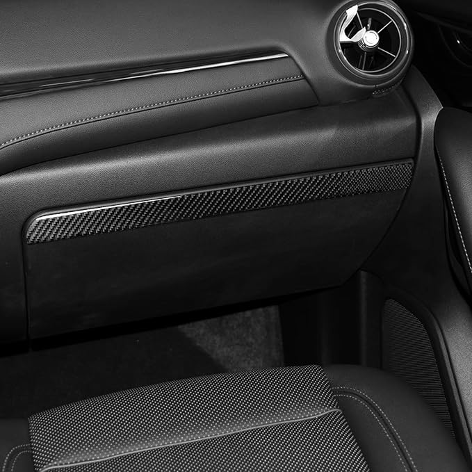 Car Glove Box Decals Fit for Chevy Blazer L/LT/RS/Premier 2019-2025 | Real Carbon Fiber|Passenger Side GLove Box Cover Trim|Thick Overlay|Anti-scratch|Self-adhesive