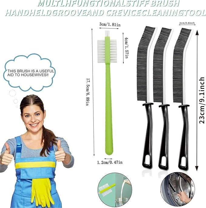 14 Pcs Crevice Cleaning Brush, Corner Brush, Screen Cleaner Brush, Cleaning Tools for Housekeeping, Garbage Disposal Cleaner Brush, Window Track Cleaning Tools, Kitchen