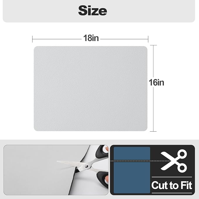 Ecotrim - Dish Drying Mat for Kitchen Counter | Coffee Bar Mat for Countertops | Heat Resistant Drainer Mat with Non-slip Rubber Backed | Hide Stain Kitchen Absorbent Draining Mat | Light Grey 16"x18"