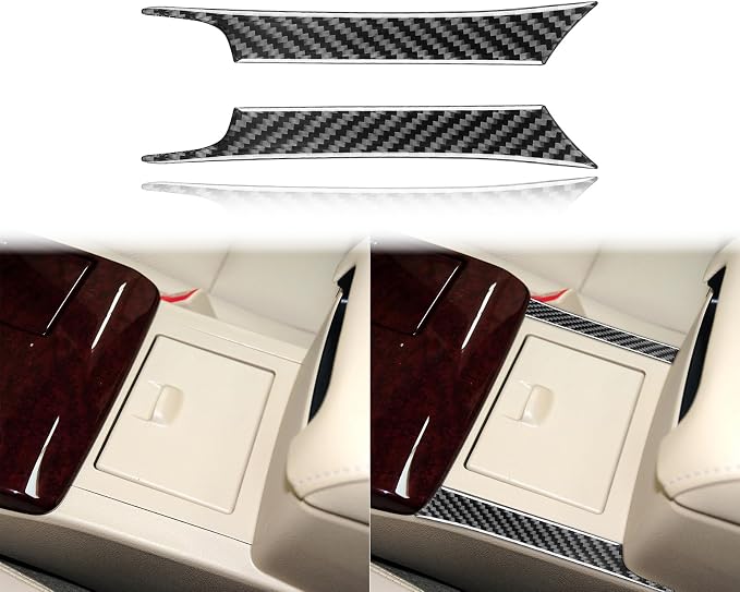 Real Carbon Fiber Trim for Toyota Camry Accessories | for 2012 2013 2014 Gear Shifter Center Console Gear Box Control Panel Side Sticker Interior Thick Overlay Decal