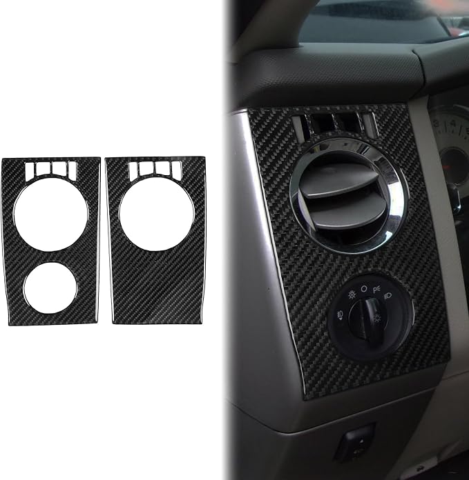 Fit for Ford Expedition 2007-2014 Air Vent Trim Soft Carbon Fiber | Dashboard Side Air Vent Trim Stickers, Anti-scratch, Interior Cover, Decorations Trim