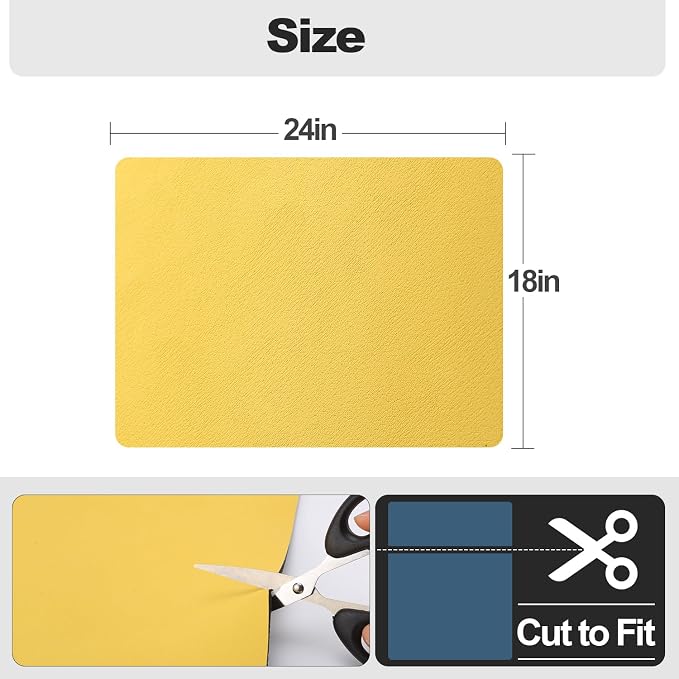 Ecotrim - Dish Drying Mat for Kitchen Counter | Coffee Bar Mat for Countertops | Heat Resistant Drainer Mat with Non-slip Rubber Backed | Hide Stain Kitchen Absorbent Draining Mat | Yellow 18"x24"