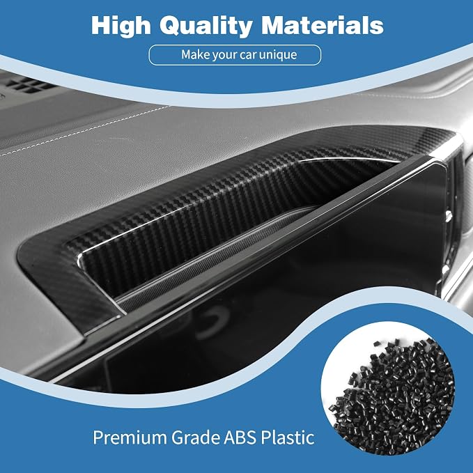 for Silverado Center Dash Panel Trim Cover Carbon Fiber Compatible with Chevy Silverado 2022 2023 2024 Carbon Fiber Interior Accessories