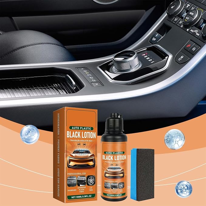 Auto Plastic Restorer Kit - 100ml Plastic Restorer for Cars,Auto Plasti𝐜 Restore𝐫 Lotion Black, Aut𝐨 Plasti𝐜 Black Lotion (1)