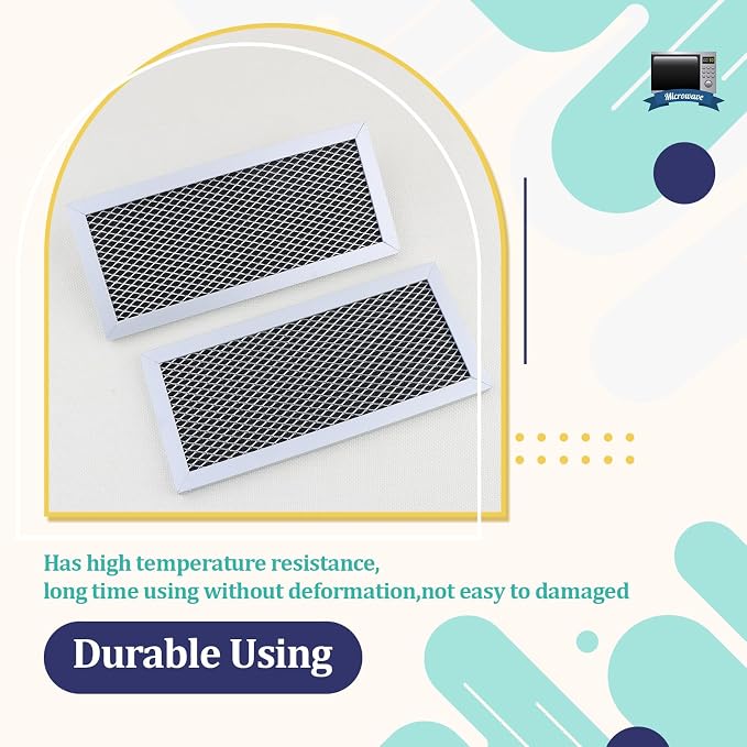 2PCS Microwave Charcoal Filter Compatible with Samsung ME19R7041FS,ME19R7041FS/AA, ME19R7041FT,ME19R7041FT/AA, ME19R7041FB,ME19R7041FB/AA Accessories Replacement
