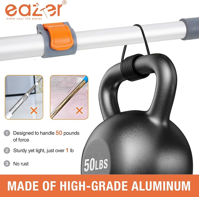 Eazer 65'' Squeegee Window Cleaner 2 in 1 Rotatable Window Cleaning Tool Kit with Telescopic Pole, Window Washing Equipment with Bendable Head for Indoor/Outdoor Window and Car Glass - EAW01 Pro
