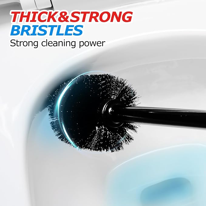 FORASTO 2Pack 2 in 1 Toilet Brush and Plunger Set, Extended Handle Plunger,Toilet Bowl Brush Plunger Set,Bathroom Cleaning Tools,Toilet Brush Plunger Combo,Cleaning Brush,Cleaning Supplies