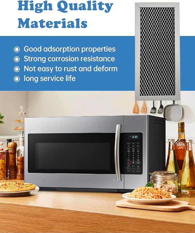 Microwave Oven Charcoal Filter Fit for Samsung, 2Pcs | Compatible with ME19R7041FS, ME19R7041FS/AA, ME19R7041FT, ME19R7041FT/AA, ME19R7041FB, ME19R7041FB/AA