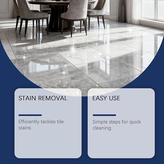 Grout Cleaner Spray 8 fl.oz, Foam for Ceramic & Porcelain Tile | Foam formula for tile grout, kitchen, bathroom & shower; helps remove stains & dirt; includes cleaning cloth; 8 fl.oz