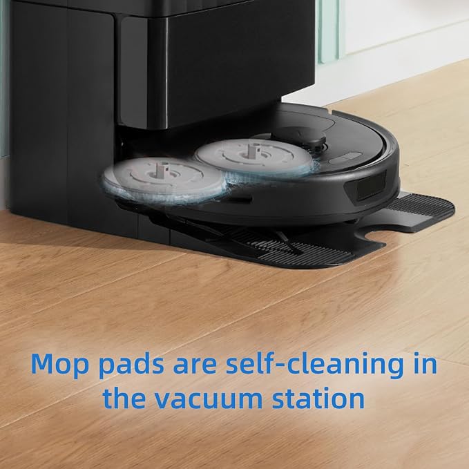 8 Pack Mop Pads for Roborock QV 35A/35S/Qrevo S5V/S Pro/Saros 10R Vacuum | for Roborock Q Revo/Qrevo S/Pro/Plus/Master/Slim/Curv/CurvX/Edge Robot Vacuum, Spin Cleaning Pads Replacement Accessories Set