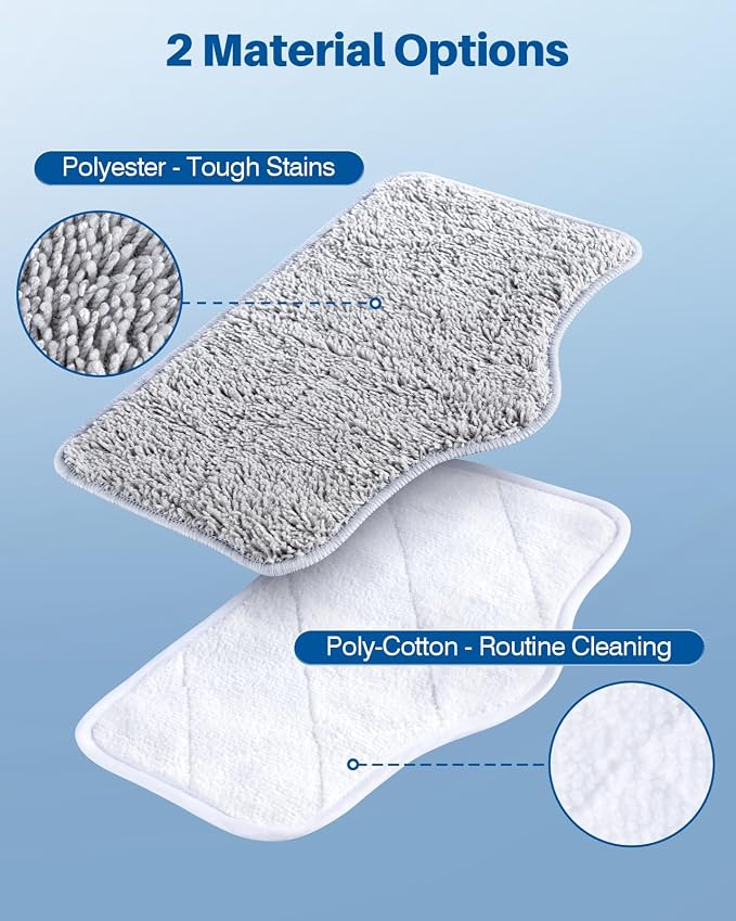 LABIGO 6 Pack Steam Mop Replacement Pads for Multi-Surface Cleaning | Machine Washable Reusable Microfiber Cloths, Compatible With Steamer Mop for Cleaning Floors and Carpets
