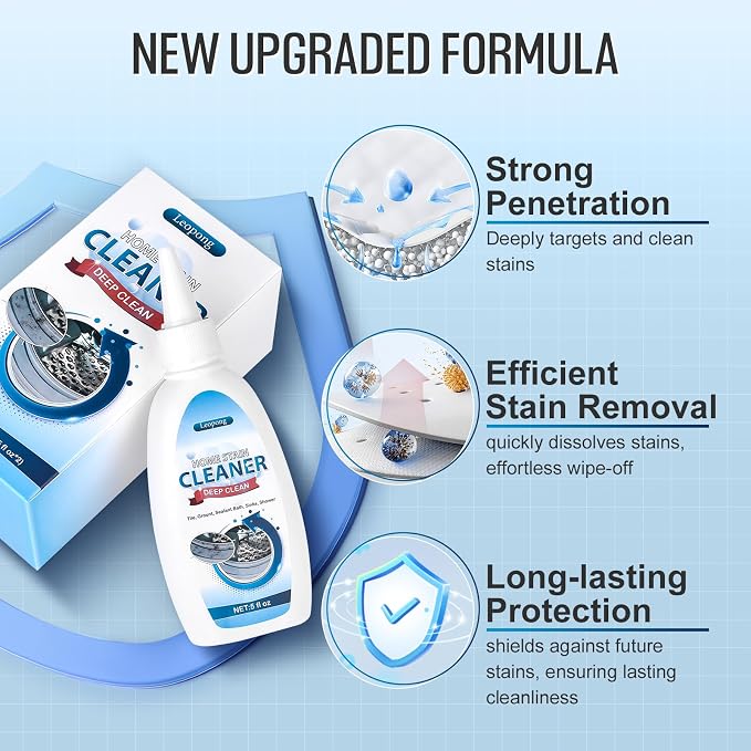 Leopong Home Cleaner Gel, Cleaner for Washing Machine, Refrigerator Strips, Household Shower, Kitchen Sinks, Walls, Tiles, Bathrooms- 5 fl oz