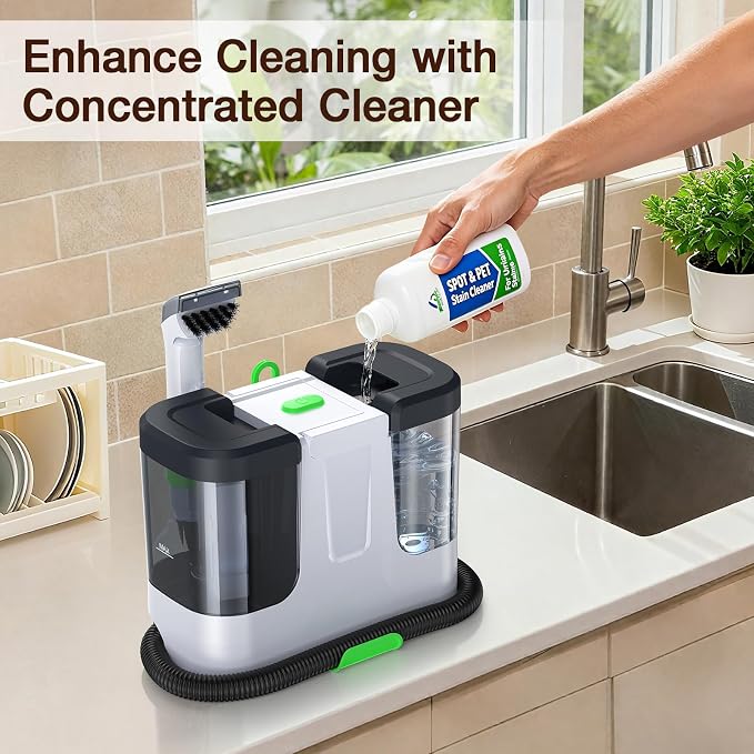 Carpet Cleaner Machine,Deep Cleaner Machine for Rug Cleaner & Couch Cleaner | Carpet Shampooer Machine for Rug,Upholstery,Stair,Car Seat&Couche, 18Kpa Suction Spot Cleaner Remover Tackles Old Set-in dirt