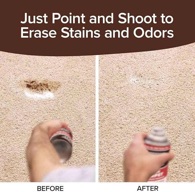 Bull Shot Pro Carpet, Professional Strength Carpet Spot & Stain Remover | Stain-lifting foam action, removes coffee, soda, wine, grease, new & old stains, just point & spray