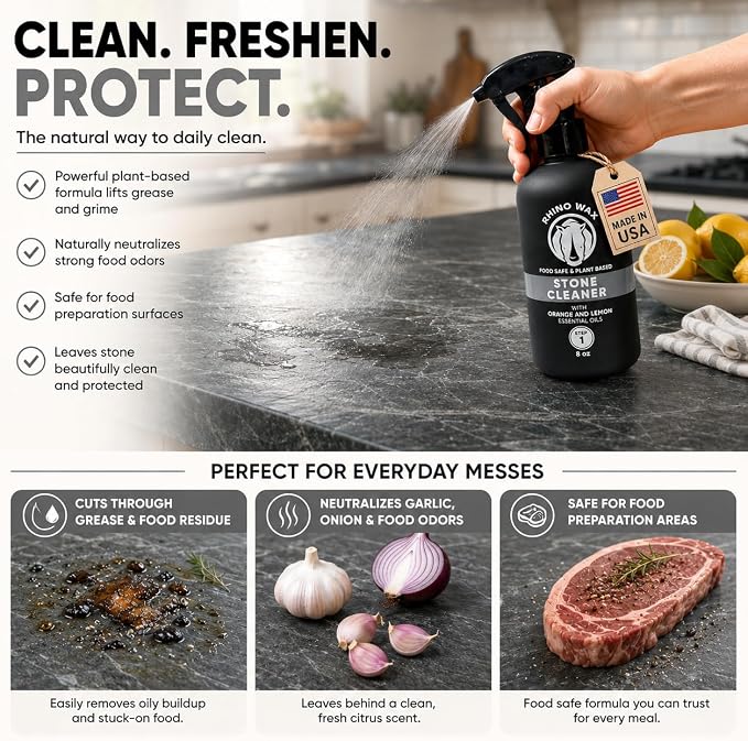 Rhino Wax New Formula Soapstone Spray Cleaner - Made in USA