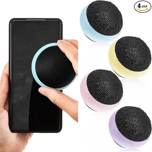 Suclain 4 Pack Touch Screen Cleaner Balls Phone Cleaning Ball Microfiber Touch Car Screen Glass Cleaner for Easter Computer Laptop Phone Monitor