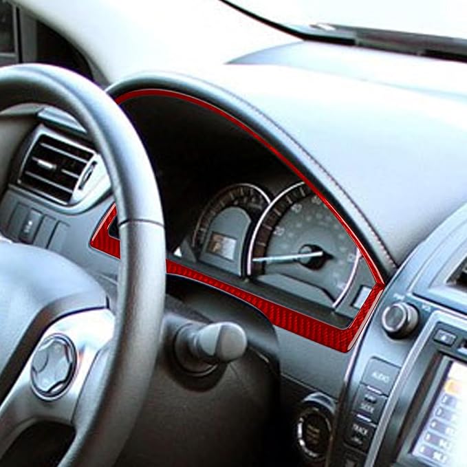 Real Carbon Fiber Trim for Toyota Camry Accessories | for 2012 2013 2014 Dashboard Speedometer Panel Frame Interior Thick Overlay Decal