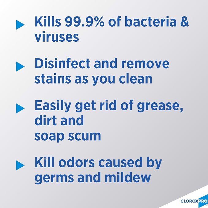 CloroxPro Clorox Clean-Up Disinfectant Cleaner with Bleach Spray, 32 Ounces (35417)