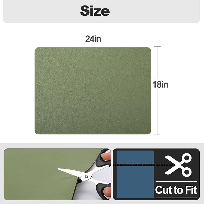 Ecotrim - Dish Drying Mat for Kitchen Counter | Coffee Bar Mat for Countertops | Heat Resistant Drainer Mat with Non-slip Rubber Backed | Hide Stain Kitchen Absorbent Draining Mat | Green 18"x24"