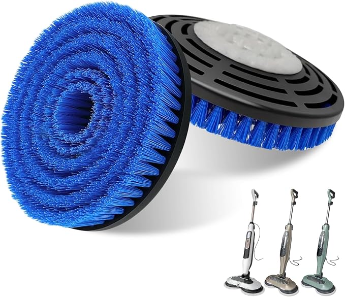 New Upgrade Replacement Brush Heads for Shark S7000/S7001/S7005/S7201/S7000AMZ/S8000/S8001/S8201 Steam Mop Pad, Professional Cleaning and Polishing, Deep Cleaning Hard Floors-2 Pack