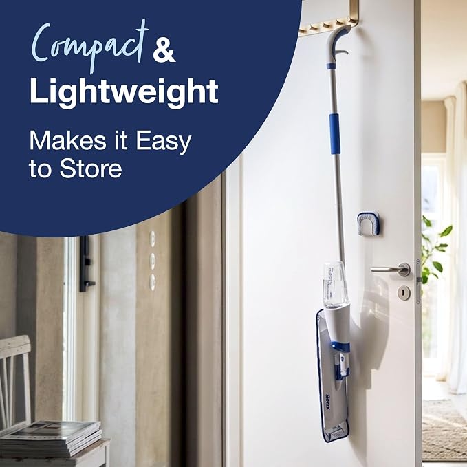 Bona Spray Mop Air - Includes Multi-Surface Floor Cleaner Concentrate and Microfiber Pad - Lemon Mint Scent - Lightweight & Compact Mop