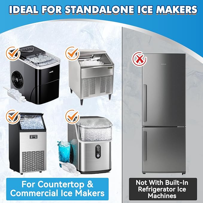 Ice Machine Cleaner, 36 Pack Ice Maker Cleaner for Crystal Clear Ice, Ice Machine Descaler Tablet for Most Countertop, Remove Hard Water and Mineral Buildup