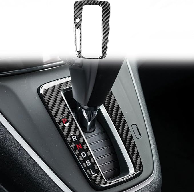 Real Carbon Fiber Trim for Honda CRV Accessories | for CR-V 2012 2013 2014 2015 2016 Gear Shifting Box Indicator Sticker Interior Thick Overlay Decal