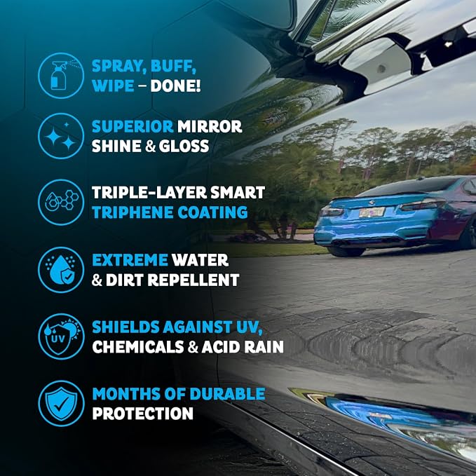 MAXL MAXLONE™ Car Spray with Triphene® All Purpose Waterless Detailer 20 oz | Quick Spray & Wipe, Better Than Any Car Detailing Kit, Clean, Shine, Protect Paint, Glass, Wheels, & Trim Without Pre-Washing