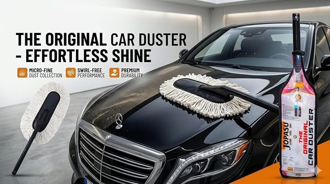 The Jopasu Car Duster – 100% Wax-Treated for Instant Dust Removal | No Scratches, No Hassle, Just a Clean Car