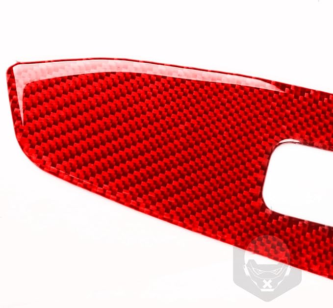 Red Real Carbon Fiber Trim for KIA Forte K3 Accessories | for 2019 2020 2021 2022 2023 2024 Window Lift Button Panel Sticker Interior Thick Overlay Decal
