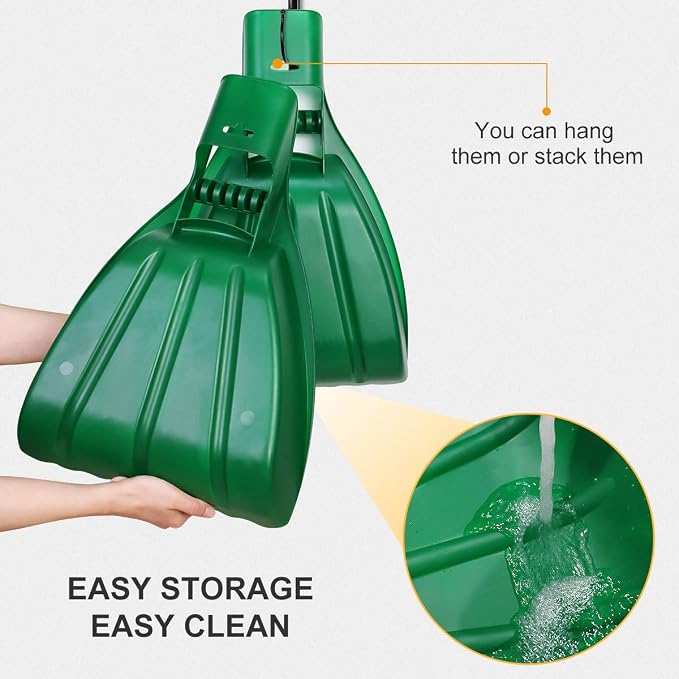 Large Leaf Scoops and Hand Rake Claw, Hand Held Garden Rake Grabbers | Ergonomic Picking up Leaves,Grass Clippings and Lawn Debris