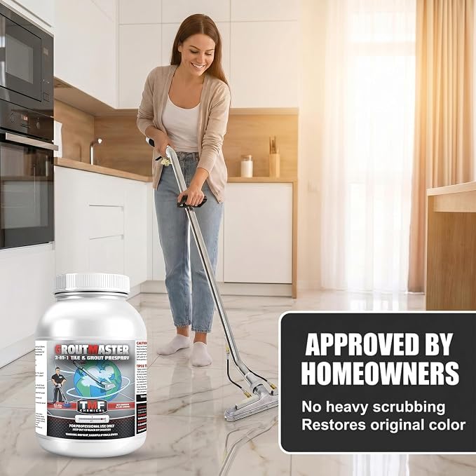 TRUCK MOUNT FORUMS GroutMaster Tile and Grout Cleaner Solution, 6.5 lbs | Fast-Dissolving Heavy Duty Grout Cleaner Solution, Removes Stains, Grease, and Tough Dirt for Residential & Commercial Use